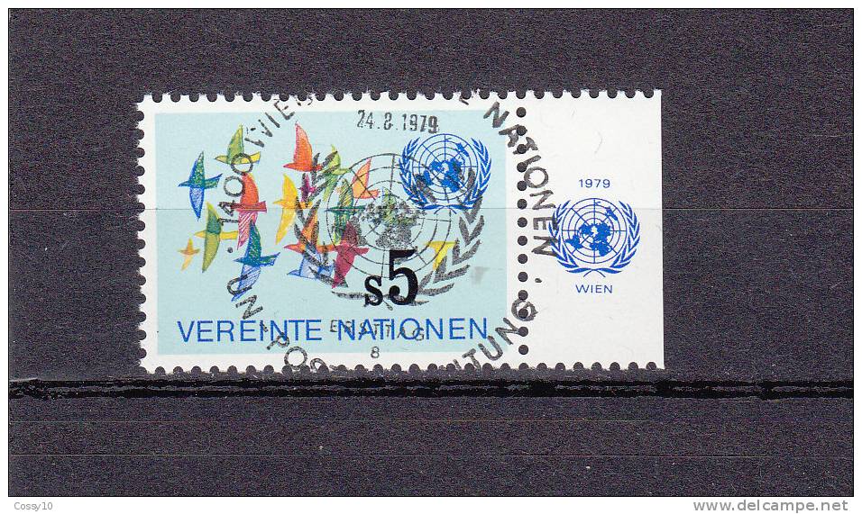 NATIONS  UNIES  VIENNE   1979 - 80    N° 5   OBLITERATION CENTRALE      CATALOGUE YVERT - Oblitérés