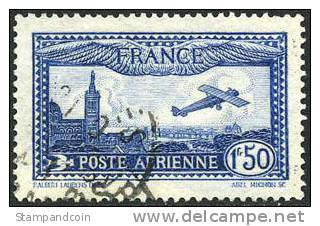 France C6a XF Used 1.50fr Ultramarine Airmail From 1931 - 1927-1959 Oblitérés