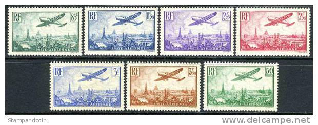France C8-14 Mint Never Hinged Airmail Complete Set From 1936 - 1927-1959 Postfris