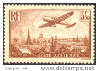 France C13 XF Mint Hinged 3.50fr Airmail From 1936 - 1927-1959 Postfris