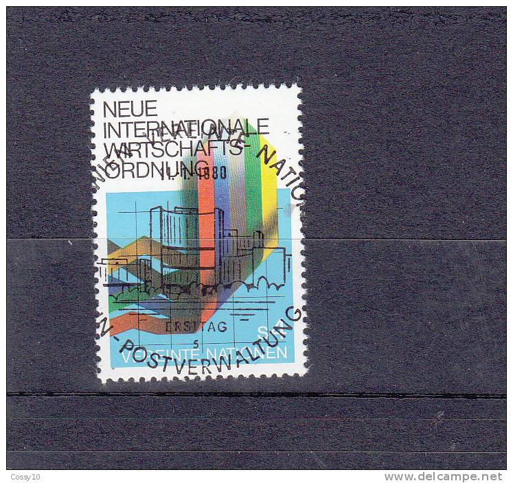 NATIONS  UNIES  VIENNE   1980     N° 8   OBLITERATION CENTRALE       CATALOGUE YVERT - Oblitérés