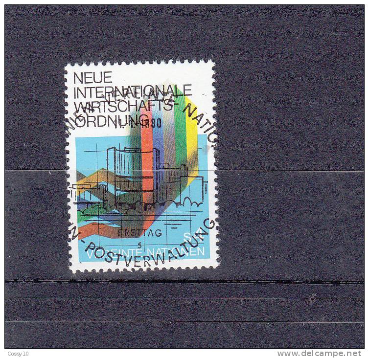 NATIONS  UNIES  VIENNE   1980     N° 8   OBLITERATION CENTRALE       CATALOGUE YVERT - Oblitérés