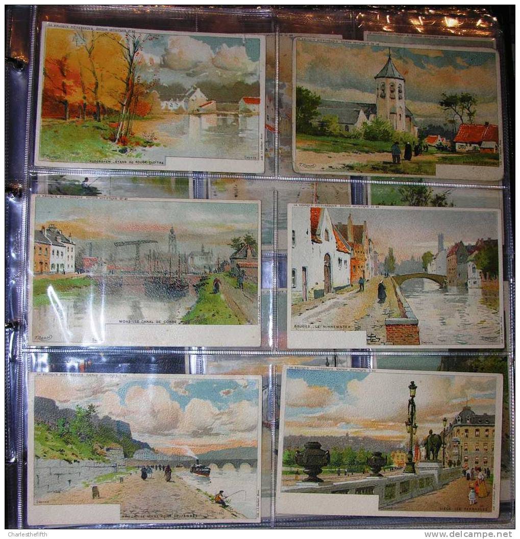 SUPERBE LOT DE 24 CPA " LA BELGIQUE PITTORESQUE " LITHO GOFFART - ILLUSTR. RANOT - PRIX INCROYABLE ! - Otros & Sin Clasificación