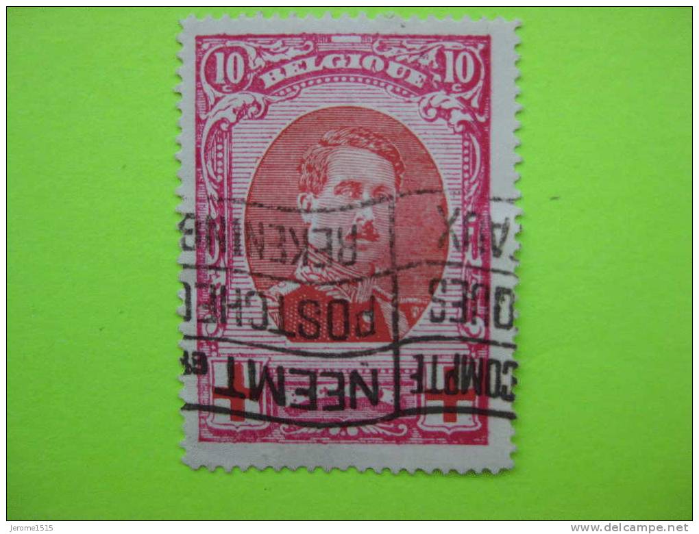 Timbres Belges  : Roi Albert 1er 1915 Croix Rouge - 1914-1915 Red Cross
