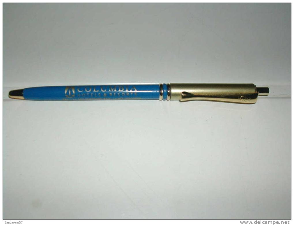 Stylo Publicitaire Advertising Pen COLUMBIA Hotels & Resorts Pissouri CYPRUS CHYPRE - Penne