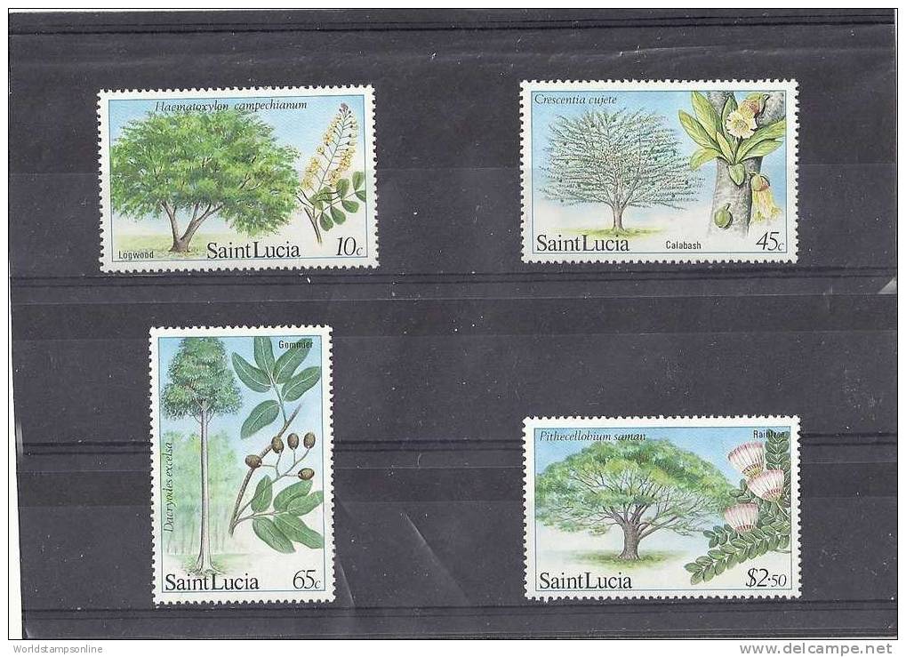 St Lucia, Serie 4, Year 1984, SG 699-702, Forestry Resources, MNH/PF - St.Lucie (1979-...)