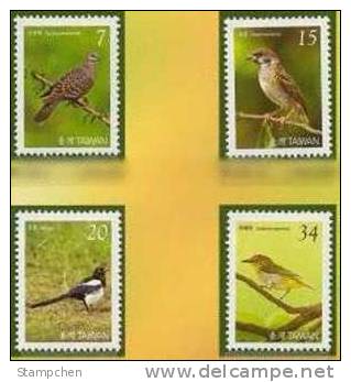 2008 Taiwan Birds Series Stamps (III) Bird Resident Sparrow Magpie Fauna - Sparrows