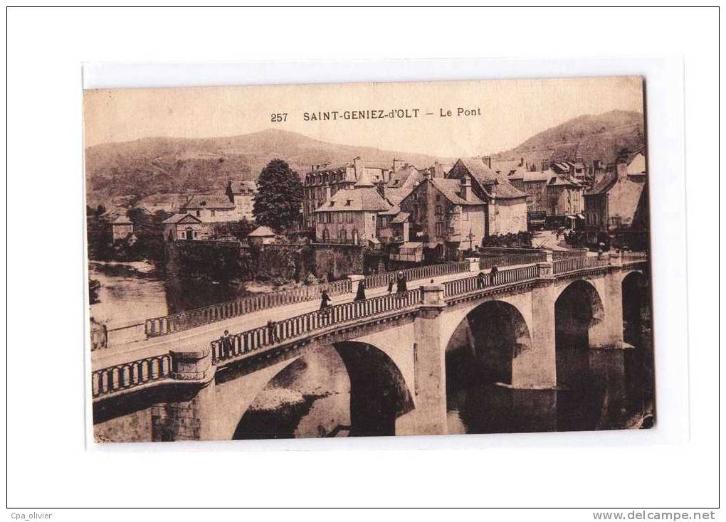 12 ST GENIEZ OLT Pont, Vue Générale, Ed MFIL 257, 192? - Autres & Non Classés