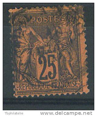 VEND BEAU N° 91 , CACHET CONVOYEUR LIGNE - 1876-1898 Sage (Type II)