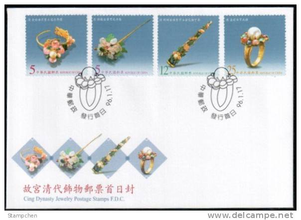 FDC 2007 Ancient Jewelry Stamps Jewel Pearl Jade Earring Hairpin Ring Turtle Mineral Art - Tortues