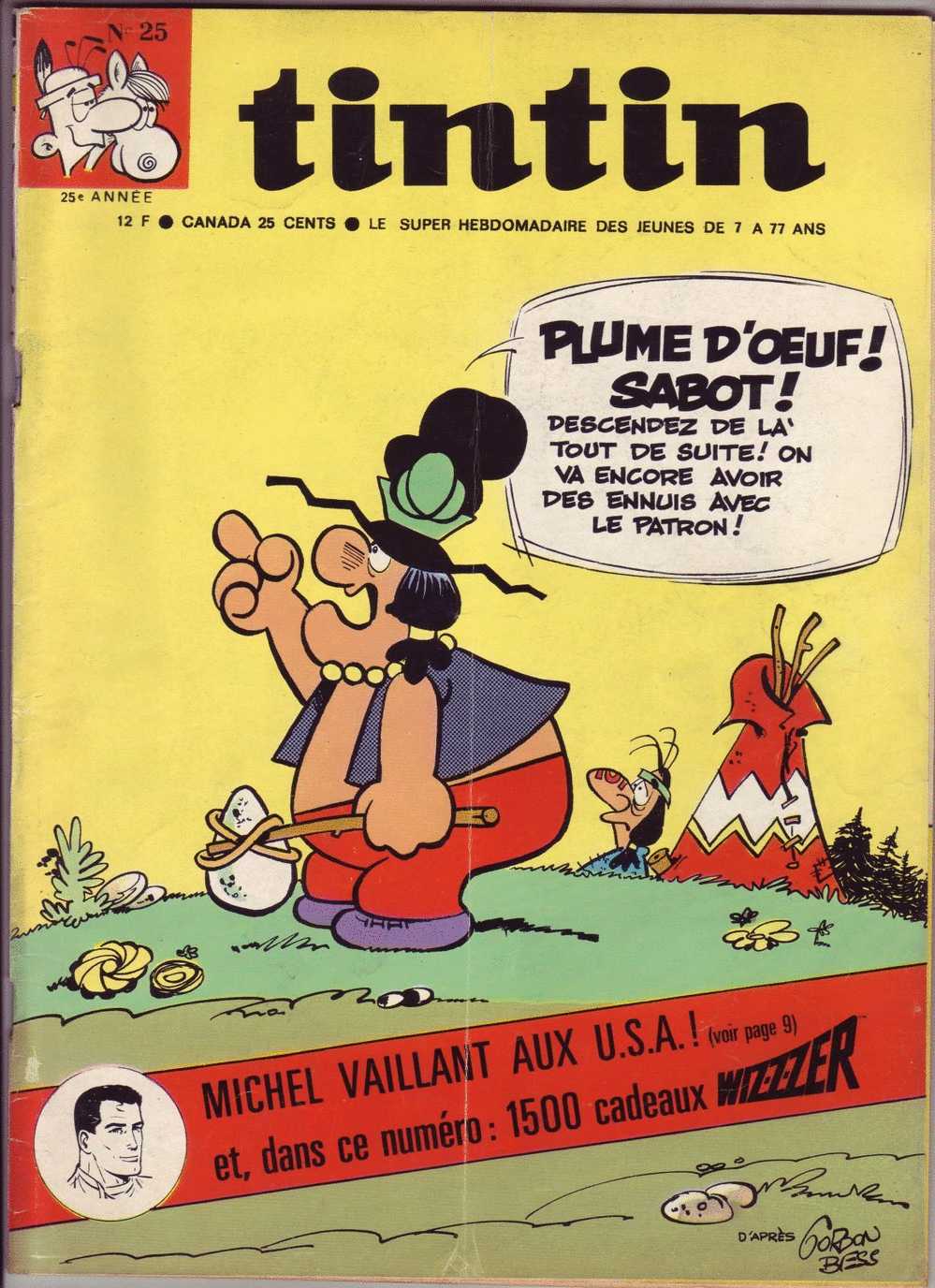 TINTIN N° 25 - 23 JUIN 1970 - Tintin