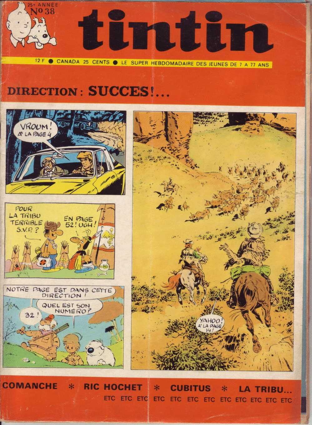 TINTIN N° 38 DU 22 SEPTEMBRE 1970 - Tintin