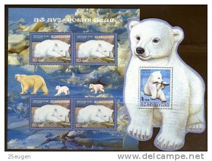 AZERBAIJAN POLAR BEAR 2xMS   MNH - Azerbaïdjan