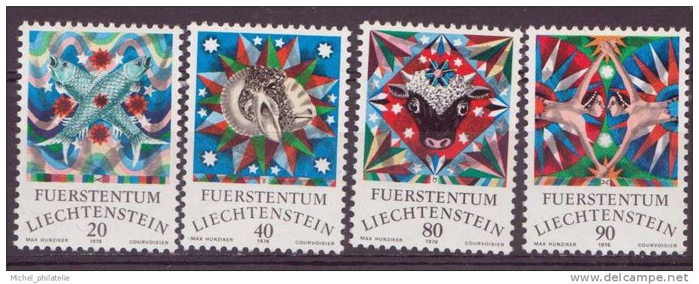 ⭐ Liechtenstein - YT N° 599 à 602 ** - Neuf Sans Charnière - 1976 ⭐ - Unused Stamps