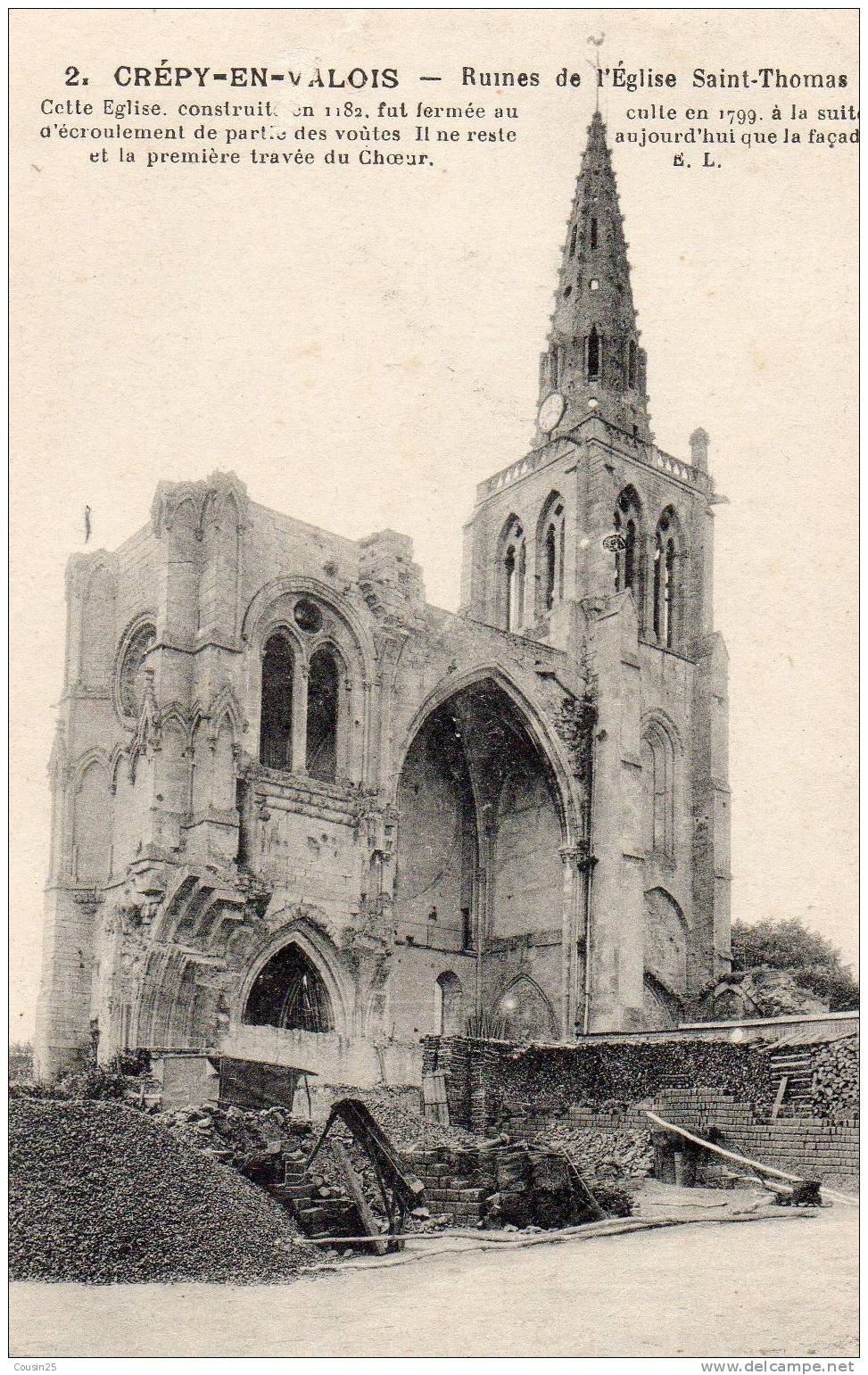60 CREPY EN VALOIS - Ruines De L'église Saint Thomas - Crepy En Valois