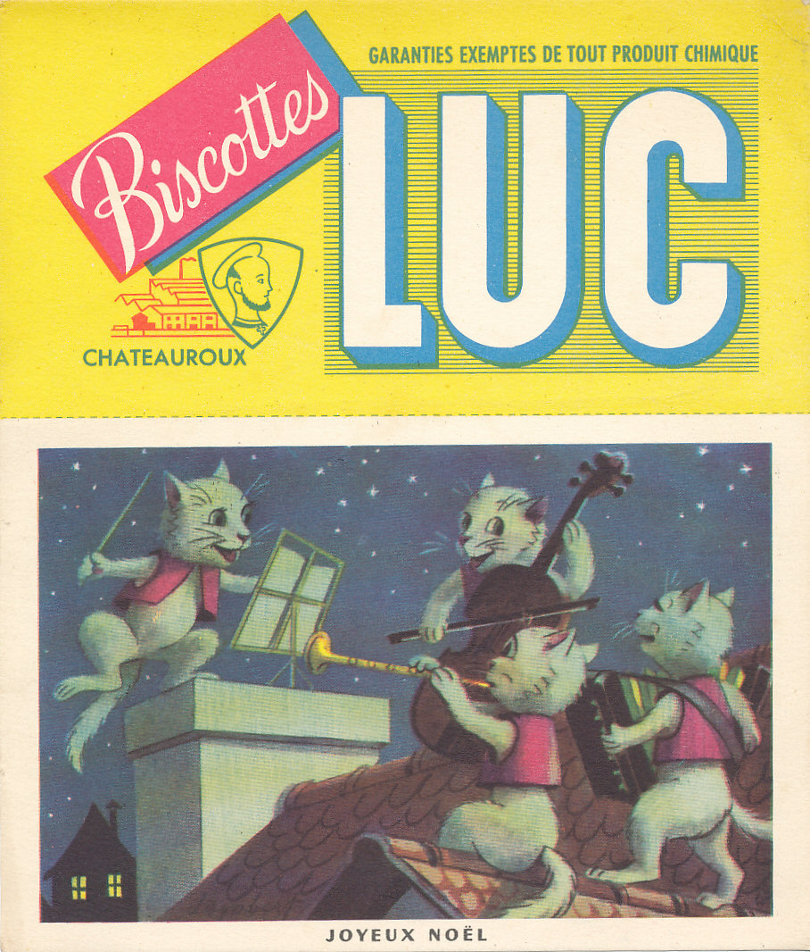 BU 251 / BUVARD    BISCOTTES LUC   JOJEUX NOEL (cartes Postales A Découper) - Biscotti