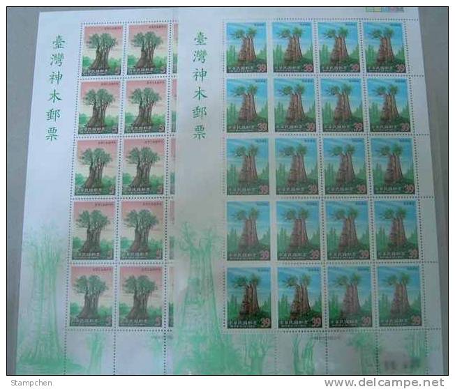 Taiwan 2000 Sacred Tree Stamps Sheets Forest Flora Plant - Blocs-feuillets