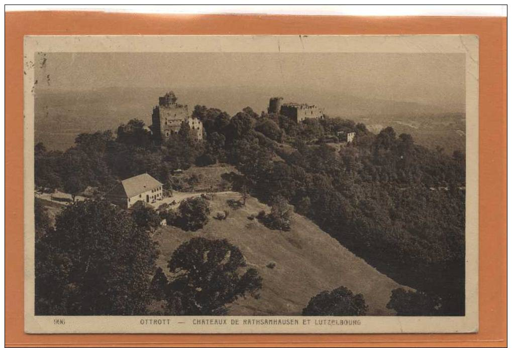 CACHET OCTOGONAL KLINGENTHAL 1928  Carte OTTROTT -Chateaux De Rathsammhausen Et Lutzelbourg - 1921-1960: Période Moderne