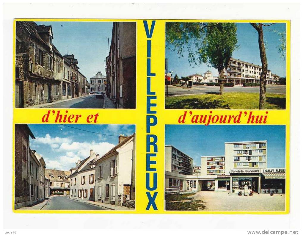 VILLEPREUX  - 4 Vues : Rue P. Curie, Maison St Vincent Paul, Mairie, Centre Commercial Haie Brocard, Rue A. Brocard - Villepreux