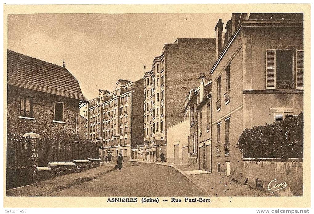 92 ASNIERES.  Rue Paul-Bert - Asnieres Sur Seine