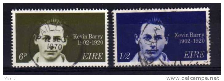 Ireland - 1970 - 50th Death Anniversary Of Kevin Barry - Used - Oblitérés
