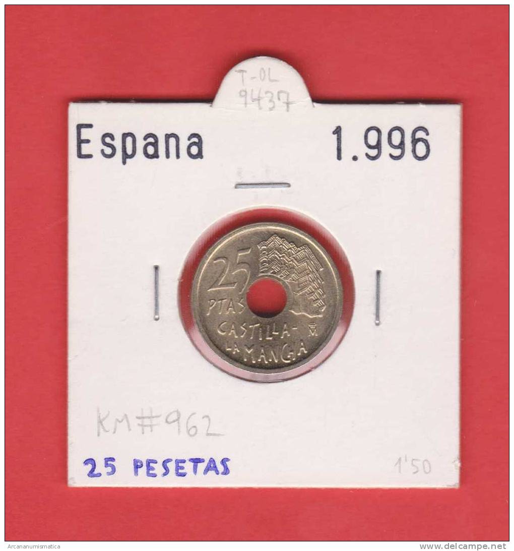 ESPAÑA /JUAN CARLOS I    25  PESETAS  Niquel-Bronce  1.996  KM#962  SC/UNC     DL-9437 - 25 Pesetas