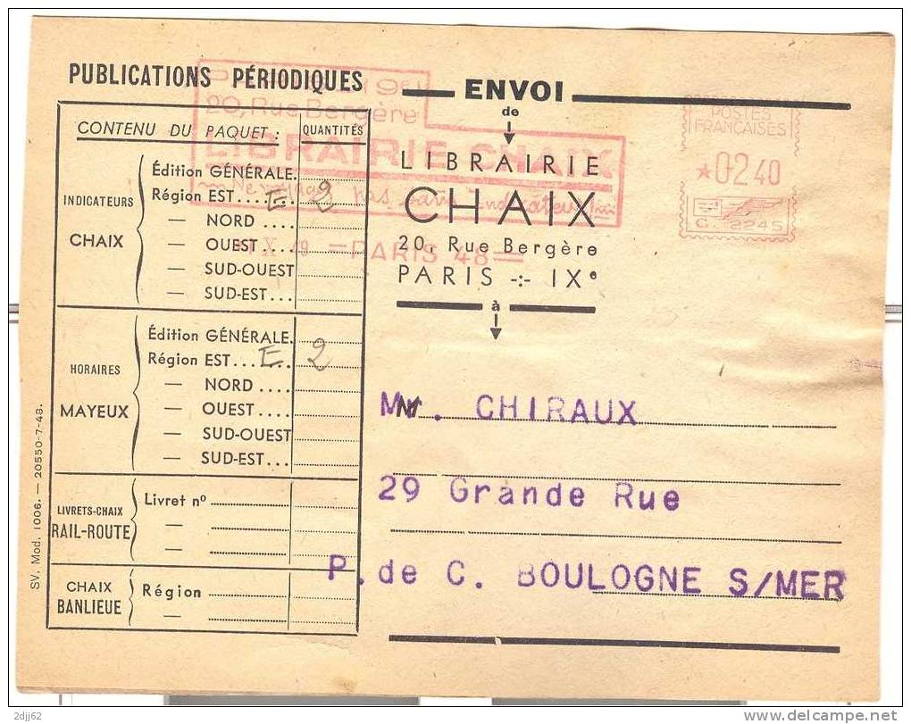 Tarif, 1949  - EMA Havas -Etiquette  Colis (F010) - Posttarife