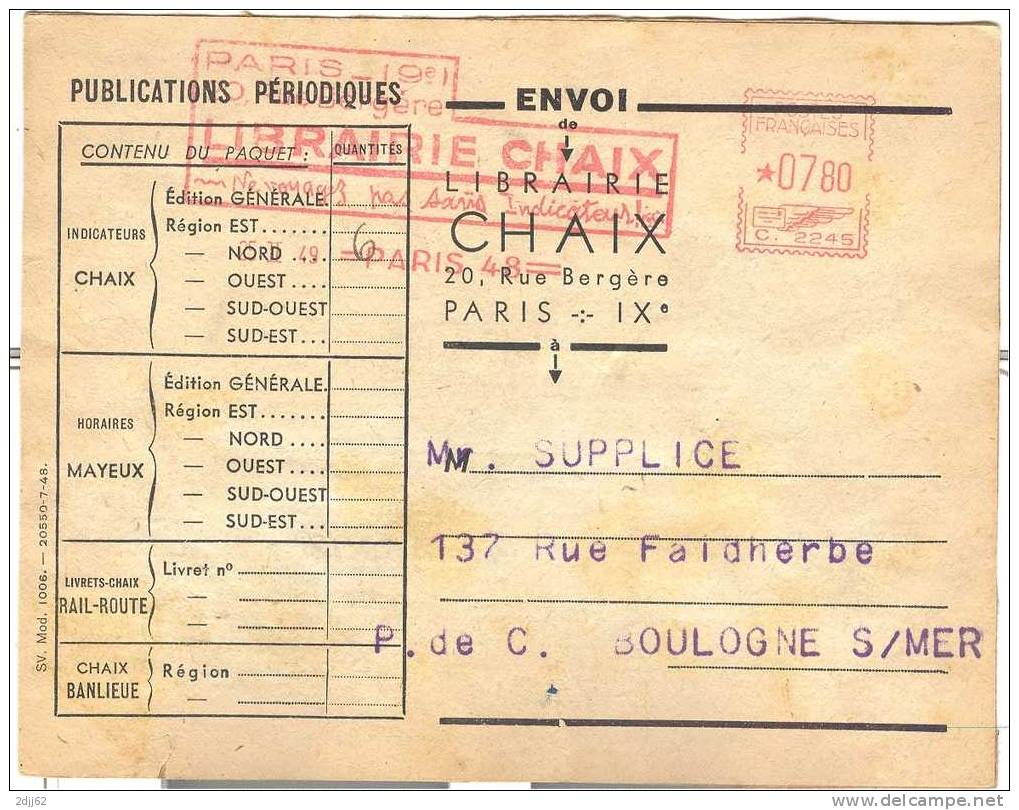 Tarif, 1950  - EMA Havas - Etiquette Colis  (F015) - Postal Rates