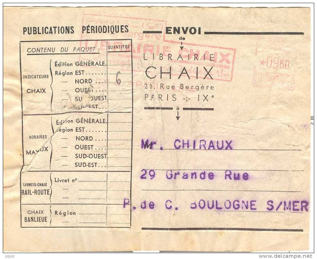 Tarif, 1949  - EMA Havas - Etiquette  Colis Fatiguée  (F021) - Posttarieven