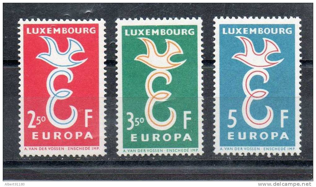 LUXEMBOUG Europa 1958 N°548-549-550 - Ungebraucht