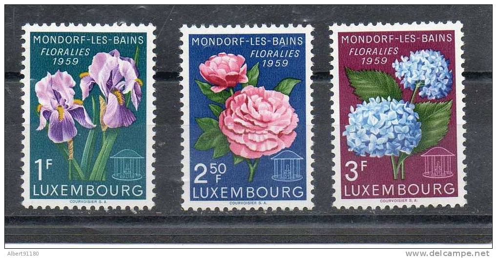 LUXEMBOURG Fleurs 1959 N°564-565-566 - Unused Stamps