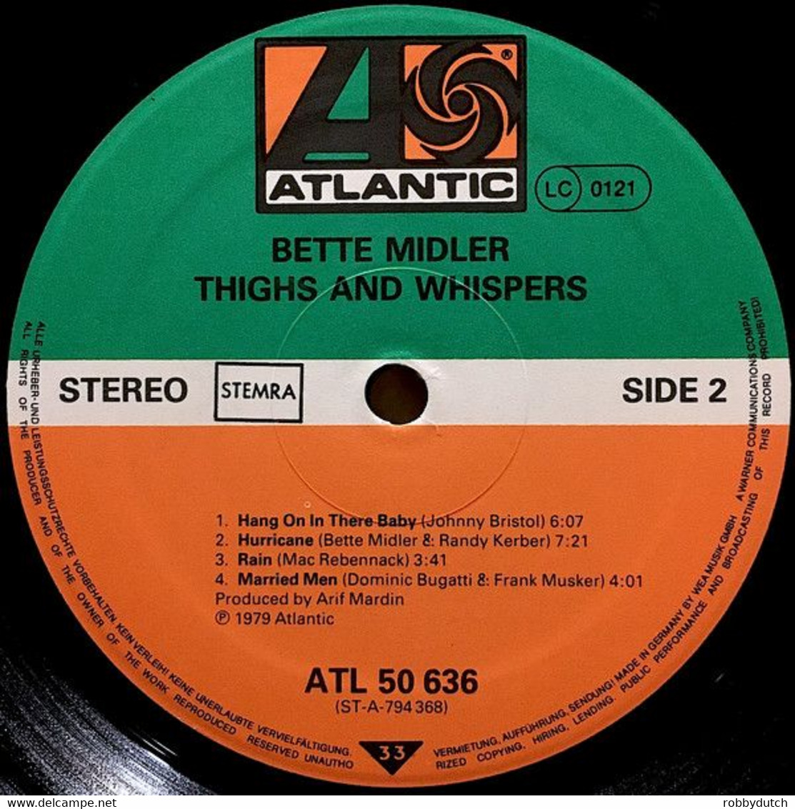 * LP *  BETTE MIDLER - THIGHS AND WHISPERS (Holland 1979 Ex-!!!) - Andere - Engelstalig