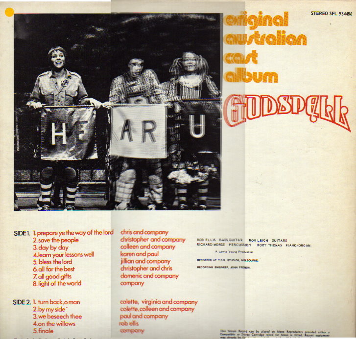 * LP *  GODSPELL - ORIGINAL AUSTRALIAN CAST (Australia 1971) - Musicals