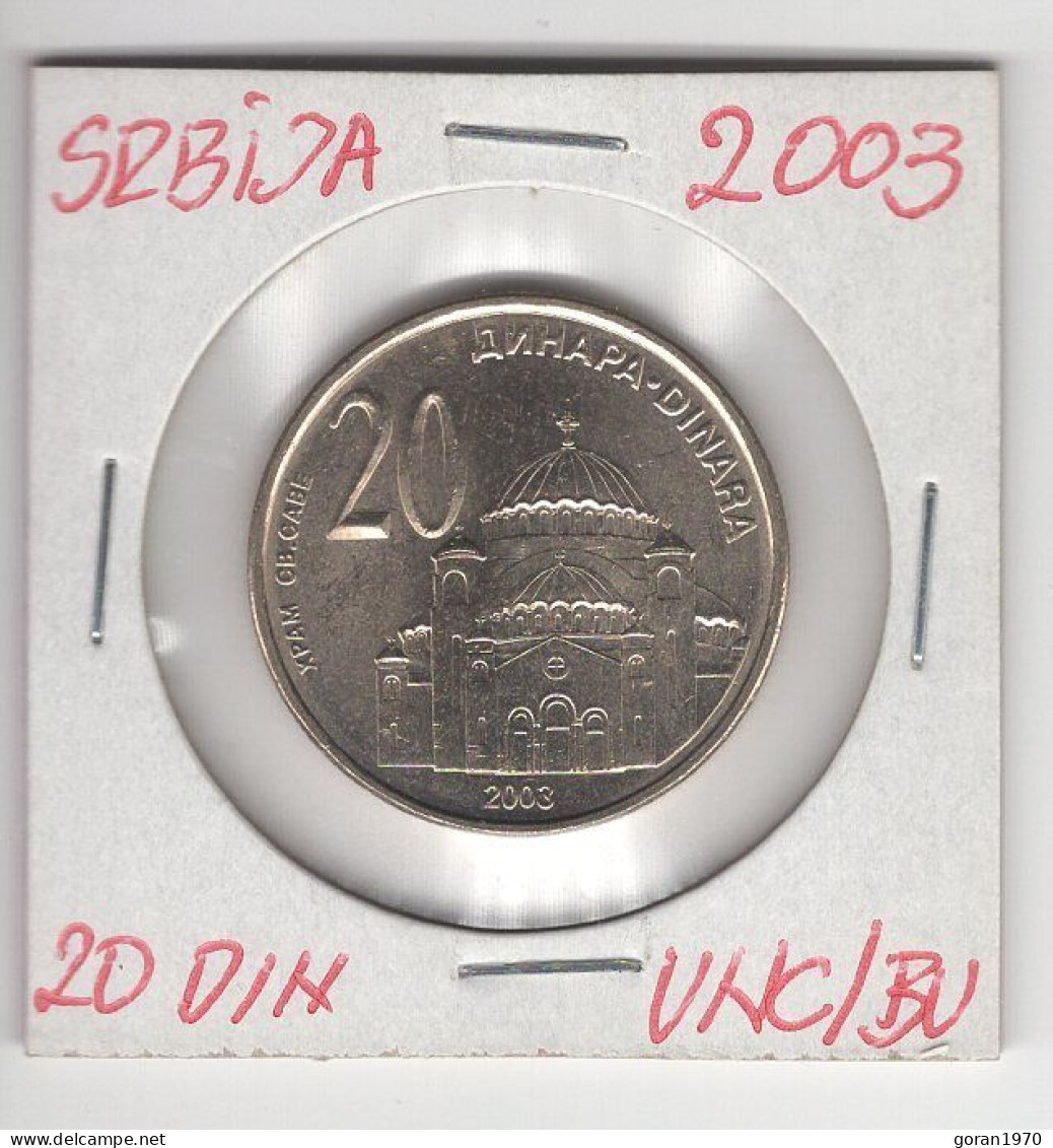 Serbia 20 Dinara 2003 UNC/BU - Servië