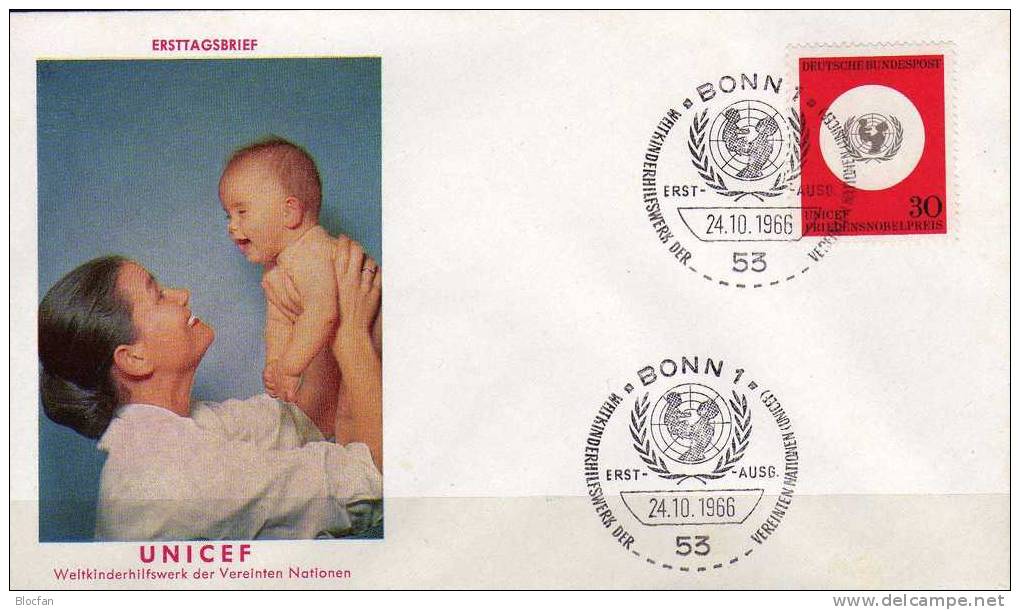 20 Jahre Weltkinderhilfswerk UNICEF Bund 527 **/o Und 2 FDC 3€ - Mother's Day