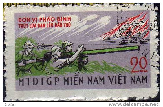 Gründung Befreiungsfront Vietcong Flagge Vietnam 19/22 O 30€ - Onafhankelijkheid USA