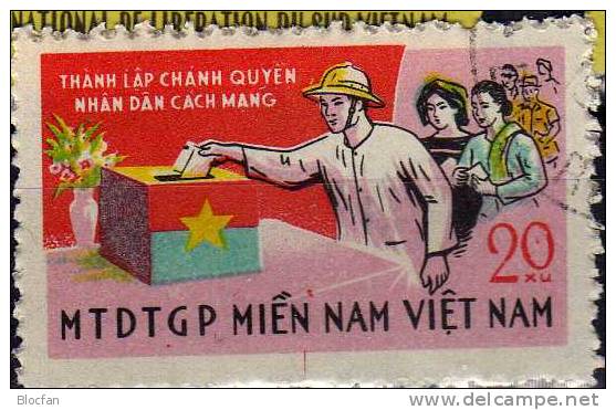 Gründung Befreiungsfront Vietcong Flagge Vietnam 19/22 O 30€ - Us Independence