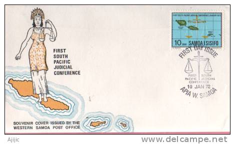 CARTE DES ILES SAMOA. FDC 1972 - Samoa (Staat)