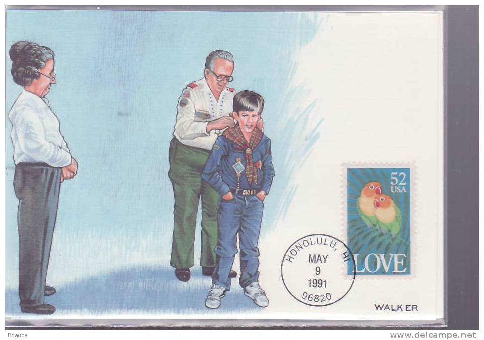 ETATS UNIS CARTE MAXIMUM NUM.YVERT 1939 LOVE - Cartes-Maximum (CM)