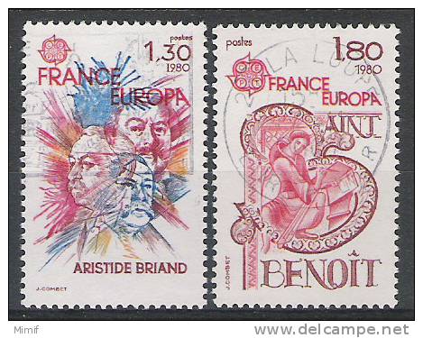 France Europa  - YT 2085 Et 2086 - Ob. - Année  1980 - 1980