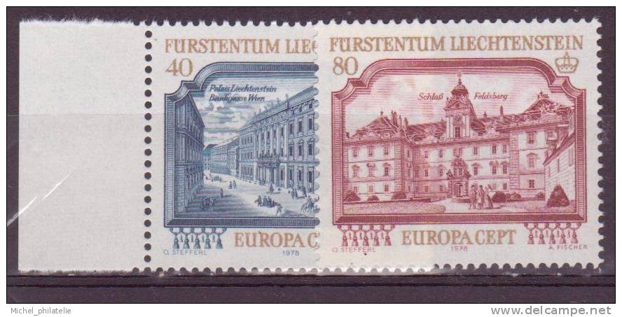 ⭐ Liechtenstein - YT N° 639 Et 640 ** - Neuf Sans Charnière - 1978 ⭐ - Unused Stamps