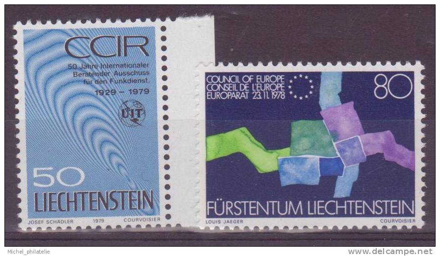 ⭐ Liechtenstein - YT N° 669 Et 670 ** - Neuf Sans Charnière - 1979 ⭐ - Ungebraucht