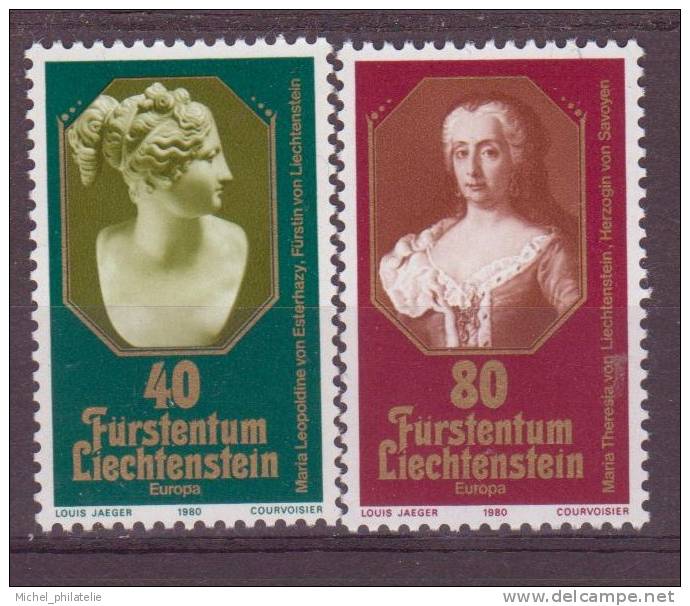 ⭐ Liechtenstein - YT N° 682 Et 683 ** - Neuf Sans Charnière - 1980 ⭐ - Ungebraucht