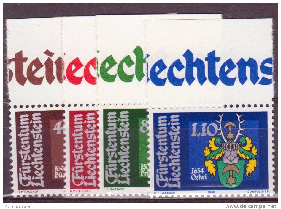 ⭐ Liechtenstein - YT N° 684 à 687 ** - Neuf Sans Charnière - 1980 ⭐ - Neufs