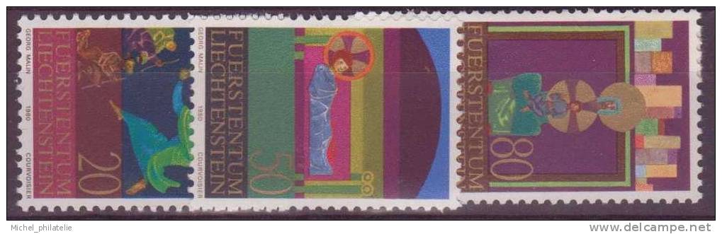 ⭐ Liechtenstein - YT N° 702 à 704 ** - Neuf Sans Charnière - 1980 ⭐ - Unused Stamps