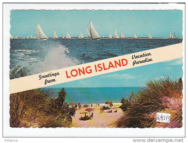 PO9313# NEW YORK - LONG ISLAND - Vedutine Spiagia - Barche A Vela  VG 1972 - Long Island