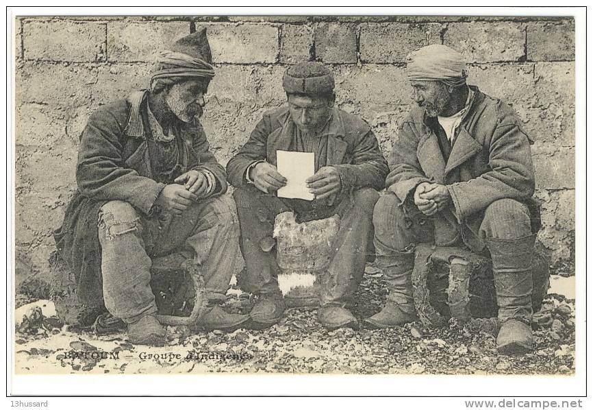 Carte Postale Ancienne Géorgie - Batoum (Batumi). Groupe D'Indigènes - Messageries Maritimes - Georgia