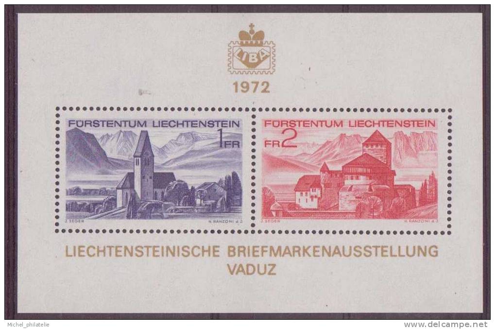 ⭐ Liechtenstein - YT Bloc N° 12 ** - Neuf Sans Charnière - 1972 ⭐ - Blocks & Sheetlets & Panes