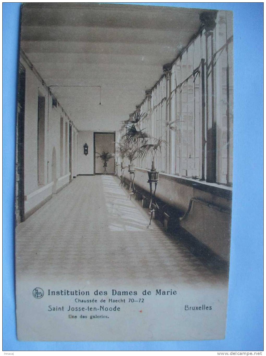 Ma Réf: 49-15.              SAINT JOSSE-ten-NOODE.   Institut Des Dames De Marie.  Une Des Galeries (brunâtre). - St-Joost-ten-Node - St-Josse-ten-Noode
