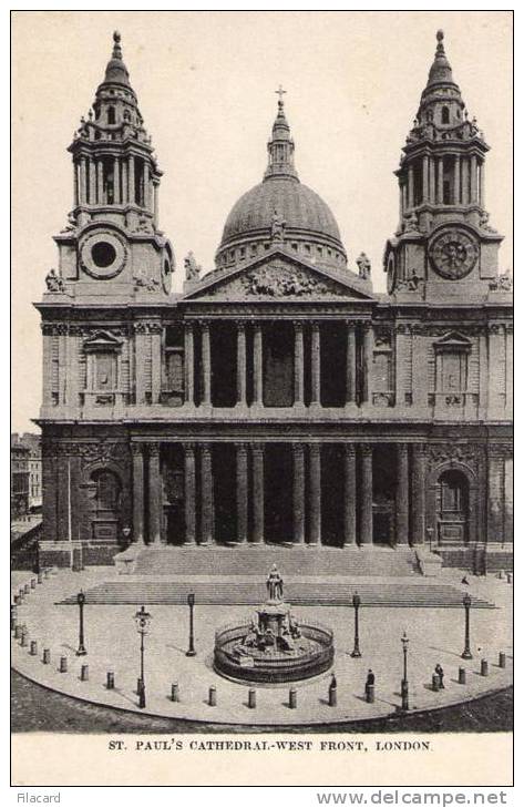 8165   Regno  Unito    London    St. Paul"s  Cathedral-West  Front  NV - St. Paul's Cathedral